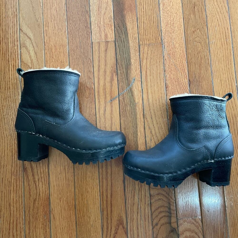 No. 6 store shearling aviator clog boots 6 6.5 mid tread 37